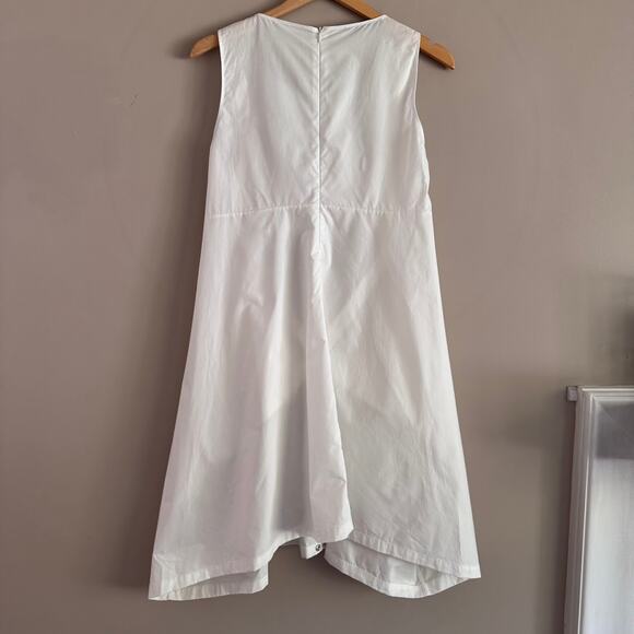 Nuovo Borgo White Sleeveless Bubble Dress Minimalist Made in Italy Size Medium - Picture 5 of 5